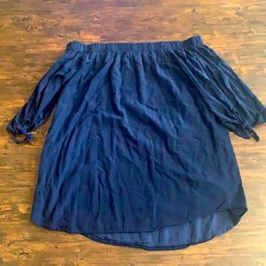 Jean Off the Shoulders Dress